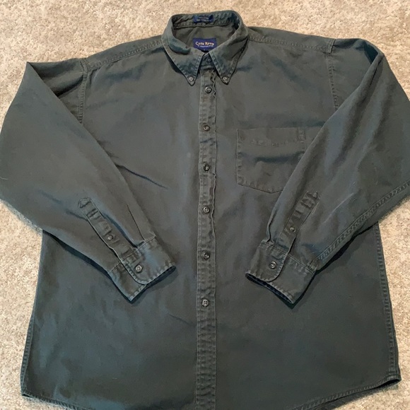 Deep green button down - Picture 2 of 4